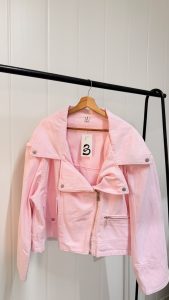 Veste en jean rose